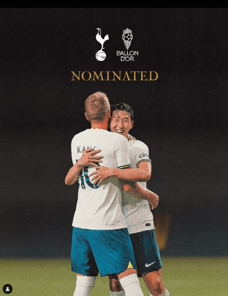 손흥민 발롱도르 후보에 2번째로 오르다
