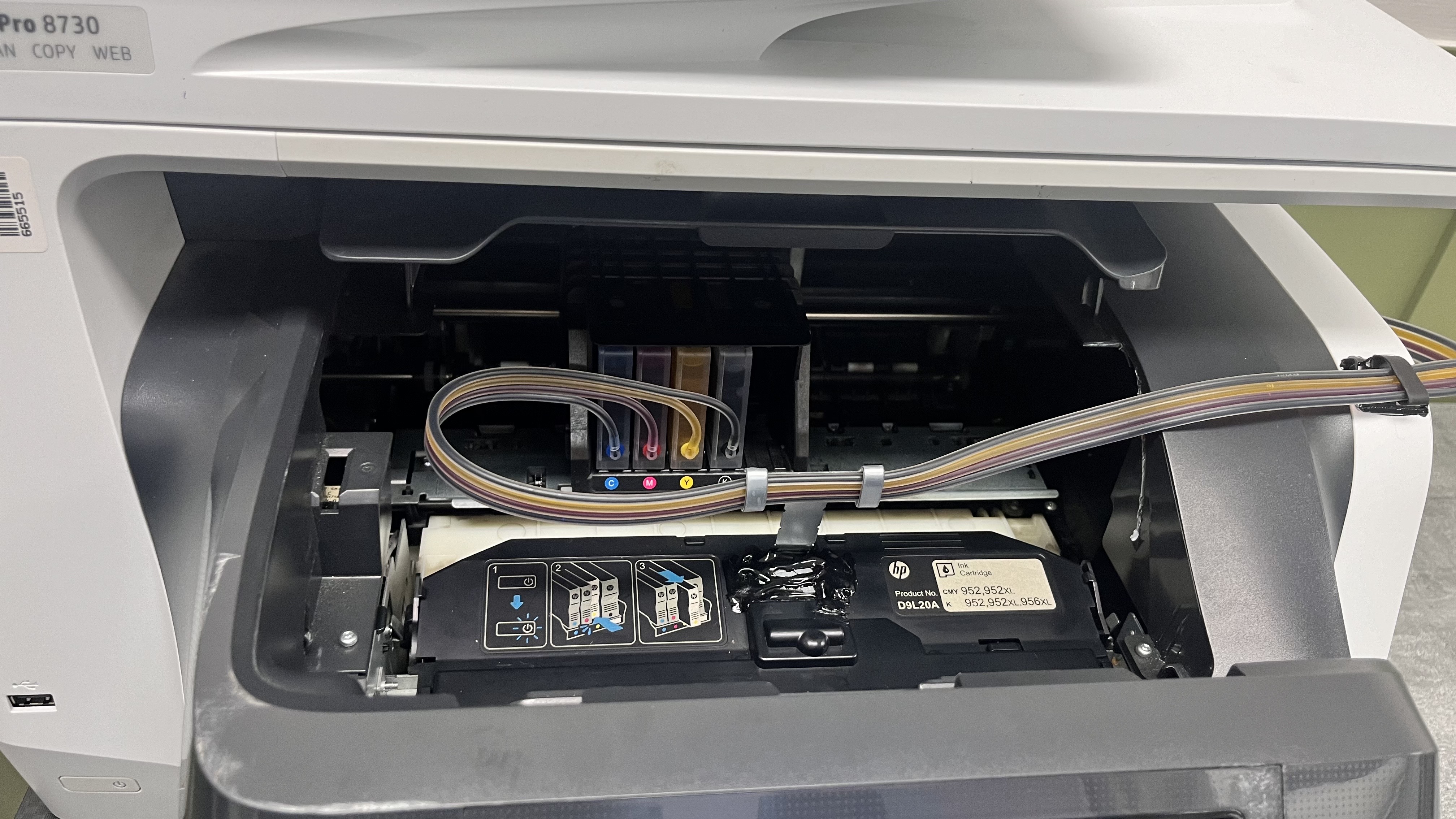  시흥프린터임대 사무용프린터추천 hp8730 설치