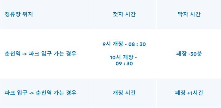 춘천역-1번-출구-앞-파크-입구-셔틀버스-안내