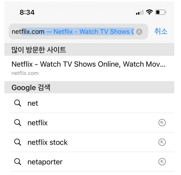 사파리-앱-넷플릭스-접속-사진