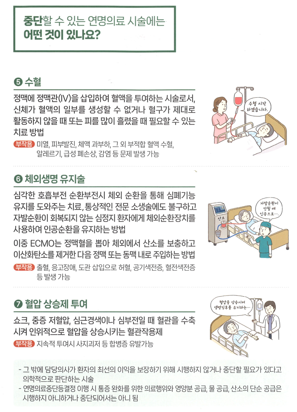 중단할수있는연명의료시술-종류3가지