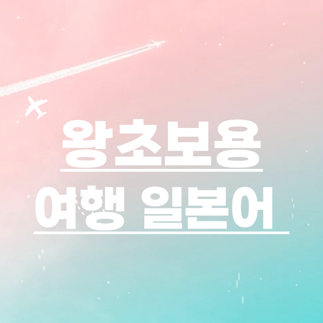 왕초보용 여행 일본어