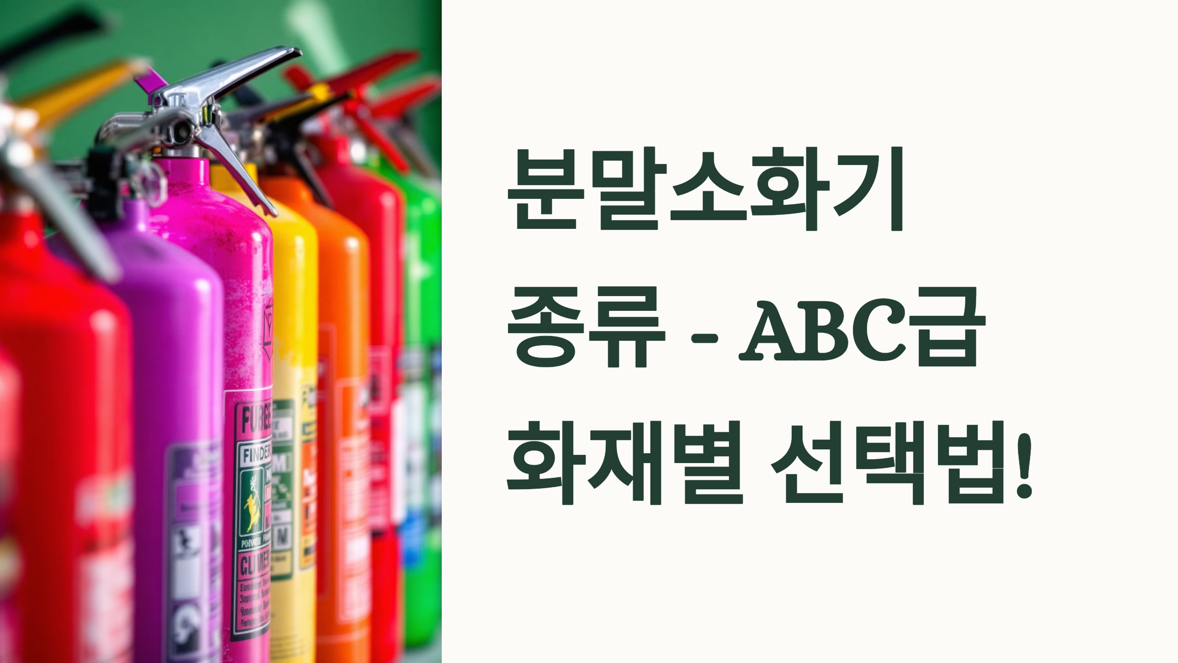 분말소화기 종류 ABC급 화재별 선택법 PPT 이미지