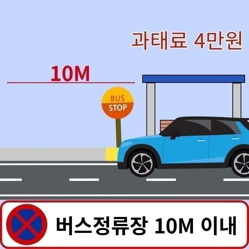 2024.8월부터 시행하는 주정차 주차 금지구역Six major no-parking zones (Indian parking fines, effective from August 2024)