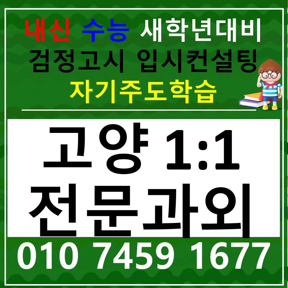  원흥동 영어과외 고등학생 삼송동 국어과외 초등 중등 사회 과학 한국사 검정고시 내신 중1 중2 중3