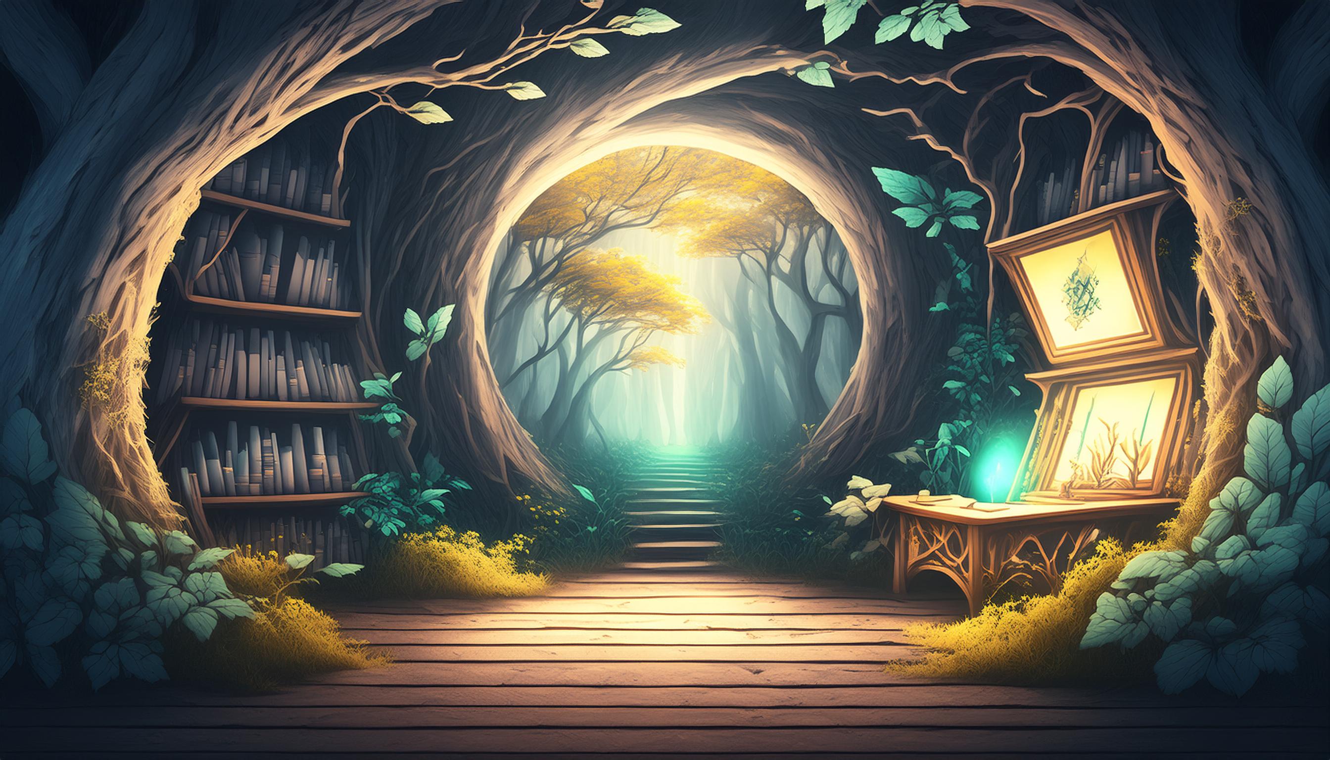 Fairy house and mysterious forest