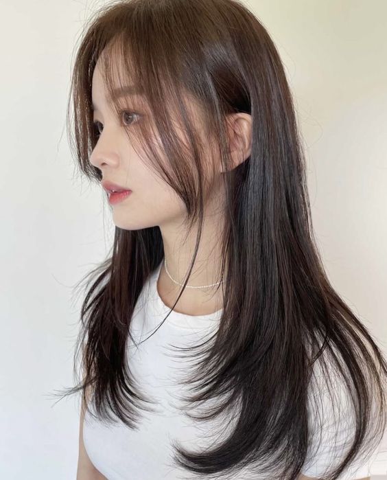 머리숱 없는 여자 헤어스타일, 긴머리