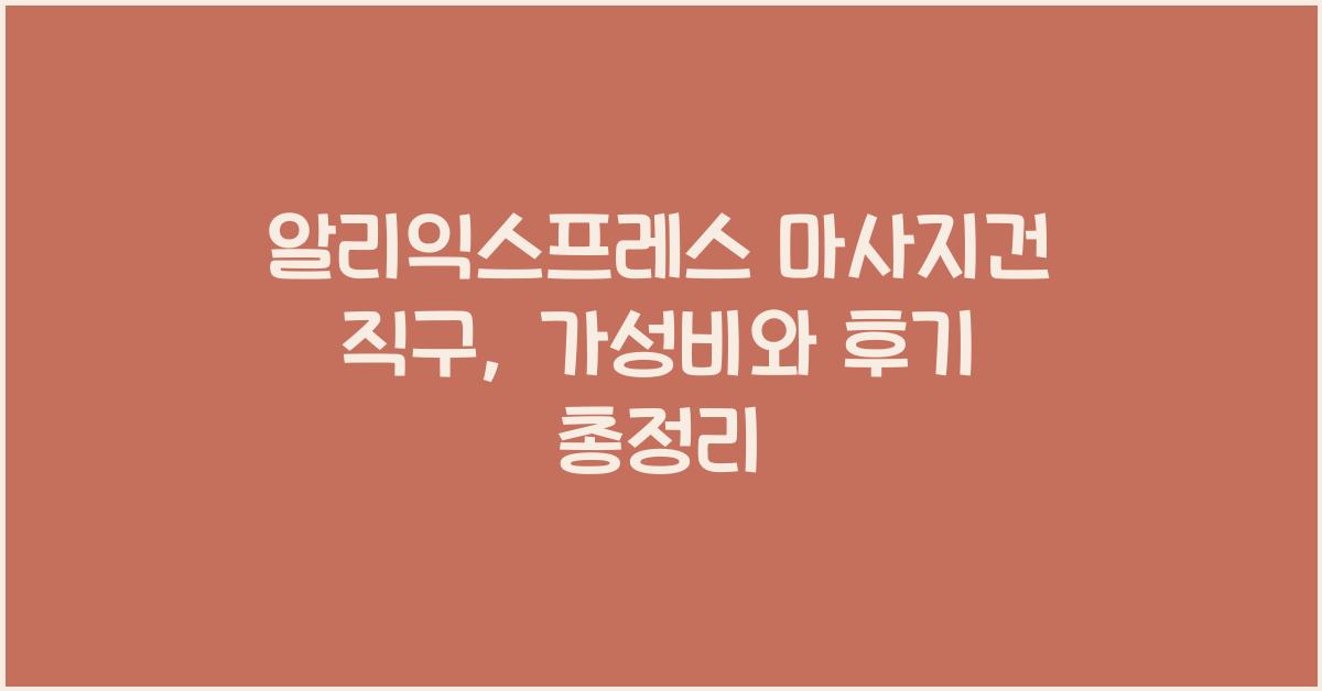 알리익스프레스 마사지건 직구  