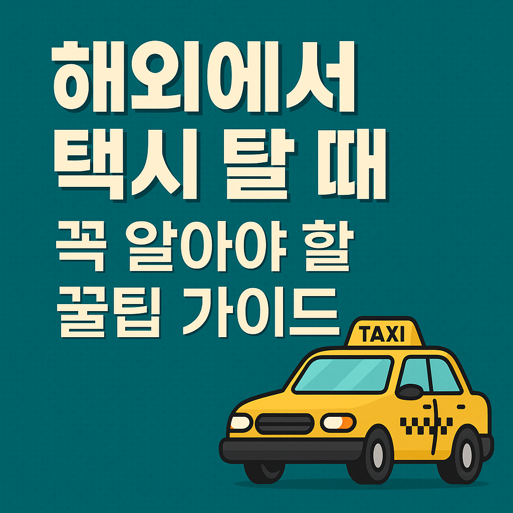 해외에서 택시 탈 때 꼭 알아야 할 꿀팁 가이드