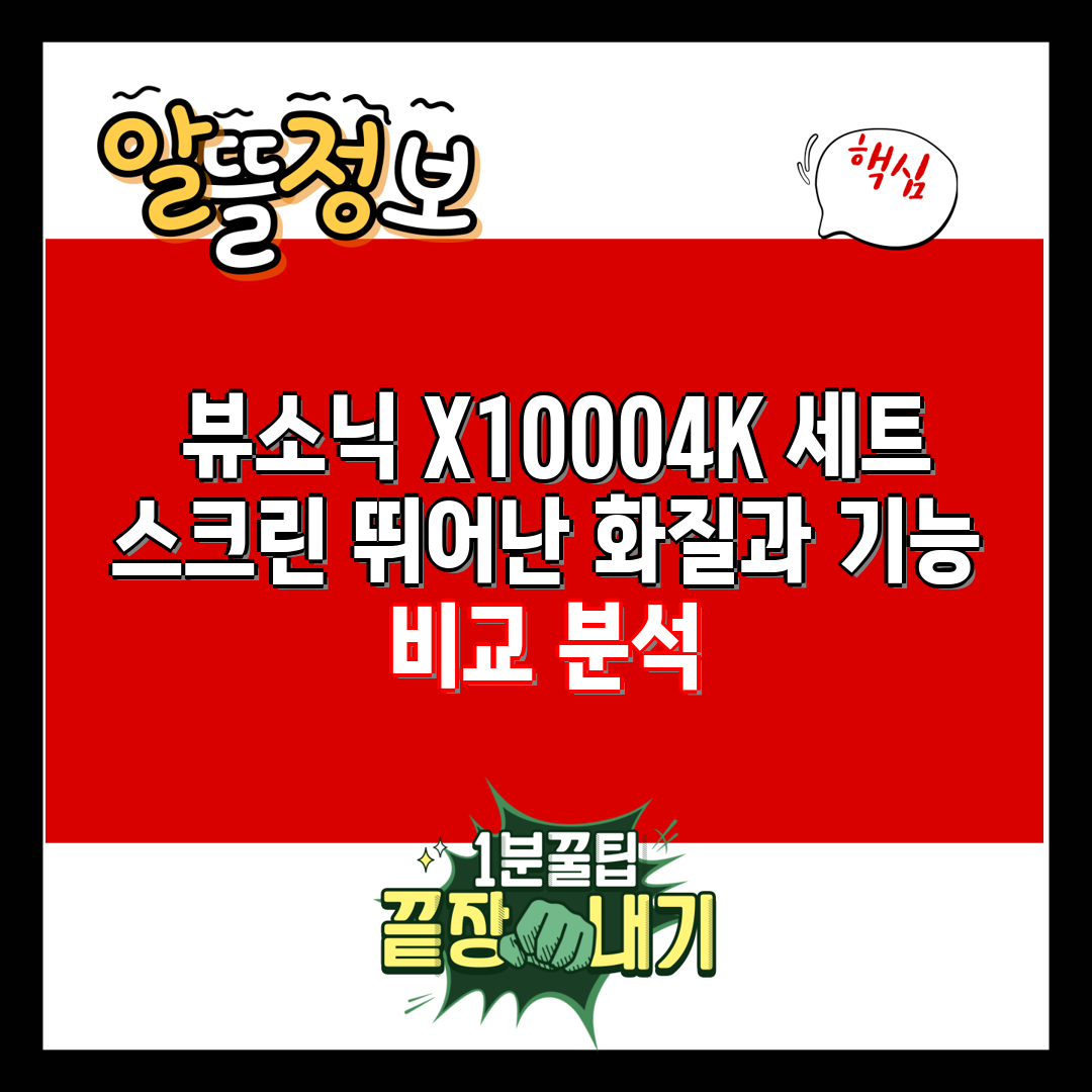  뷰소닉 X10004K 세트 스크린 뛰어난 화질과 기능