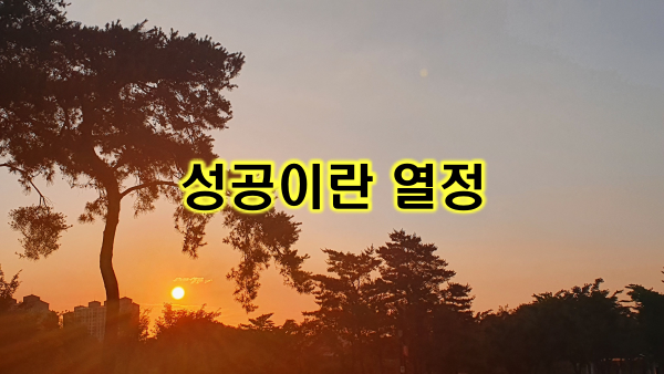 열정을 통한 성공,성장 명언