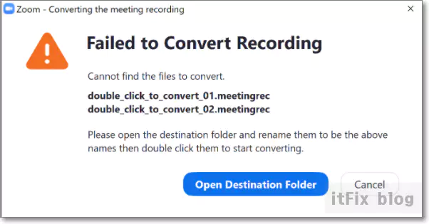  줌에서 파일 변환 오류 "failed to convert recording" 해결 방법