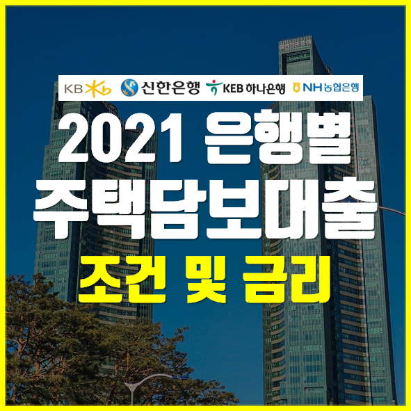  2021 은행별 주택담보대출 조건 및 금리