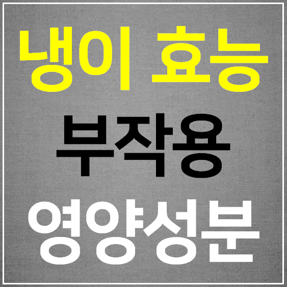  냉이 효능과 부작용 알아보기 (영양성분, 보관방법)