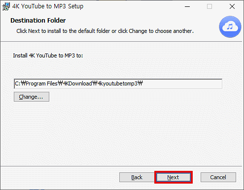 4K youtube to mp3 음원 추출 설치 3