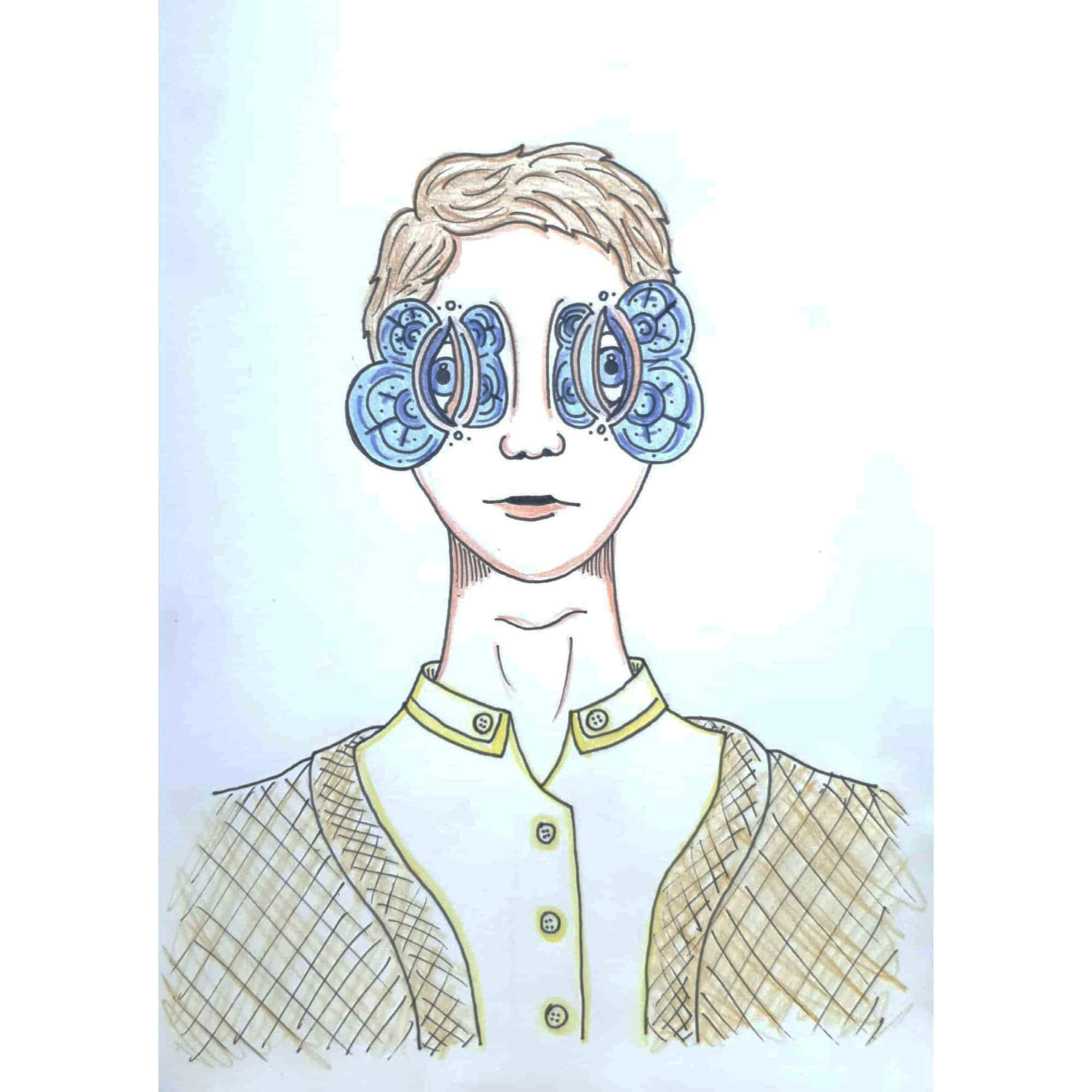  Blue Butterflies 파란 나비들 / 일러스트 그림 드로잉 / 인물화 그리기