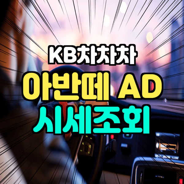  kb 국민 차차차 아반떼AD 2016년식 조회