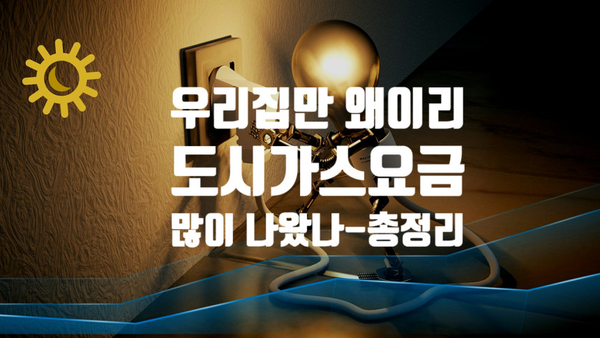 우리집만 도시가스 요금 많이 나왔다 - 총정리