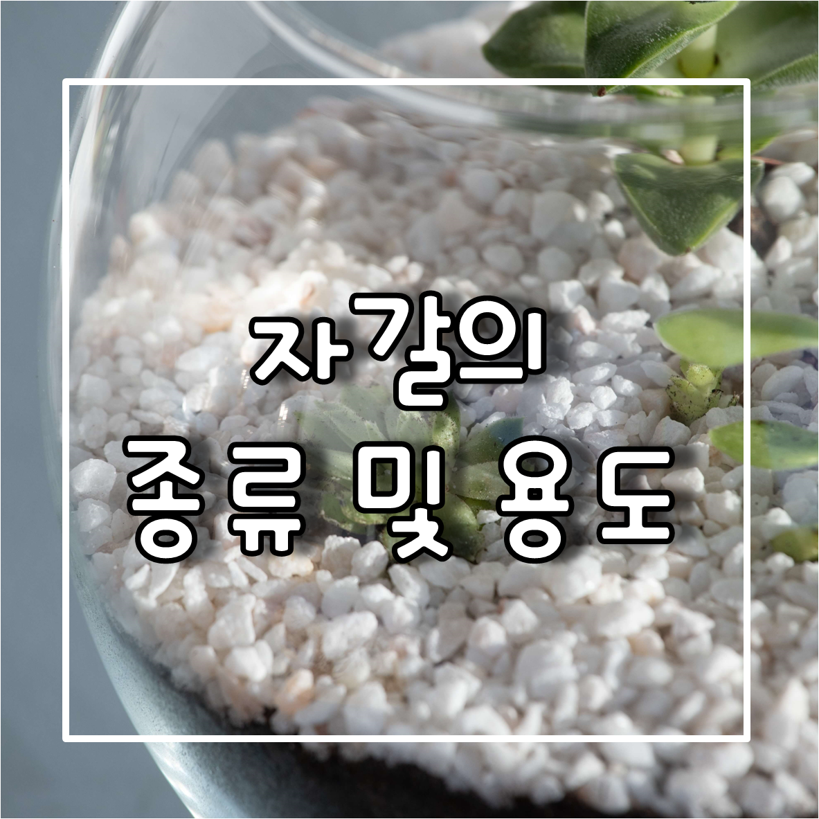  조약돌 , 백자갈 , 흑자갈 , 정원자갈 , 해미석 , 흰자갈 , 조경자갈 , 화분석 , 콩자갈 등 자갈의 종류 및 용도
