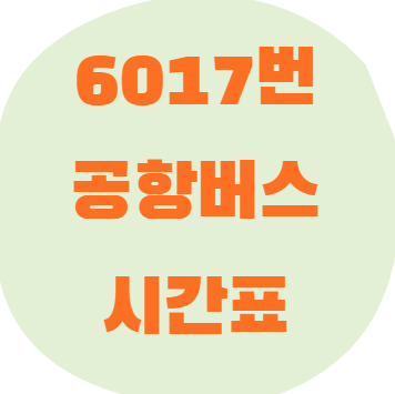 6017번 공항버스 시간표