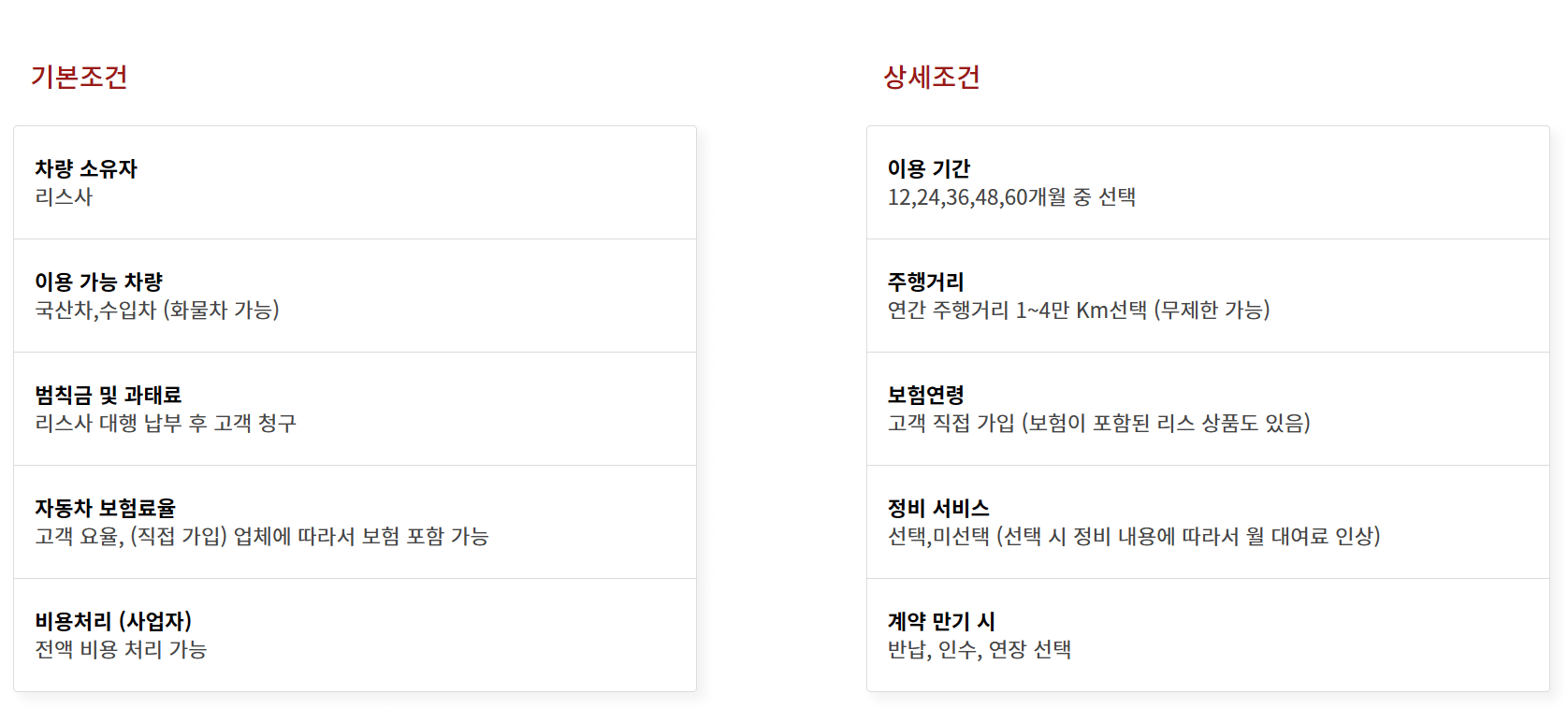 개인/법인 장기렌트&#44; 리스 가격비교 (카베이&#44;비즈카&#44;렌트앤카)