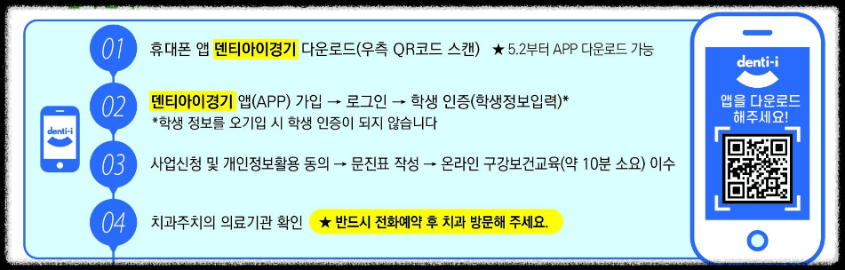 경기도 초등학생 치과주치의 사업 무료 검진