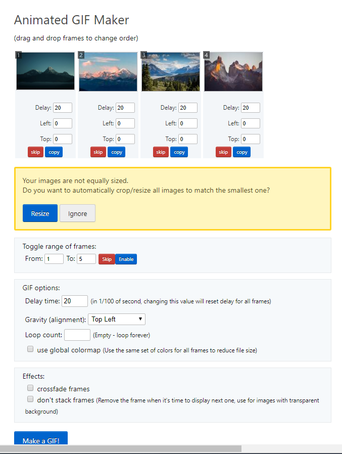 GIF MAKER 사진 움짤 만드는 과정 2