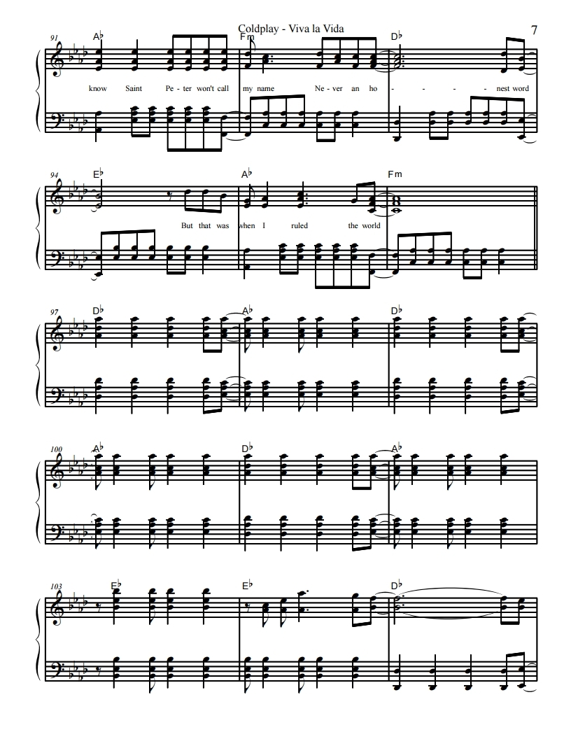 viva la vida coldplay piano cover viva la vida coldplay piano cover