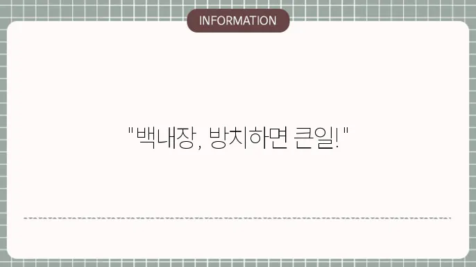 백내장 방치: 