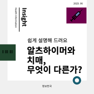 알츠하이머와 치매 무엇이 다른가?