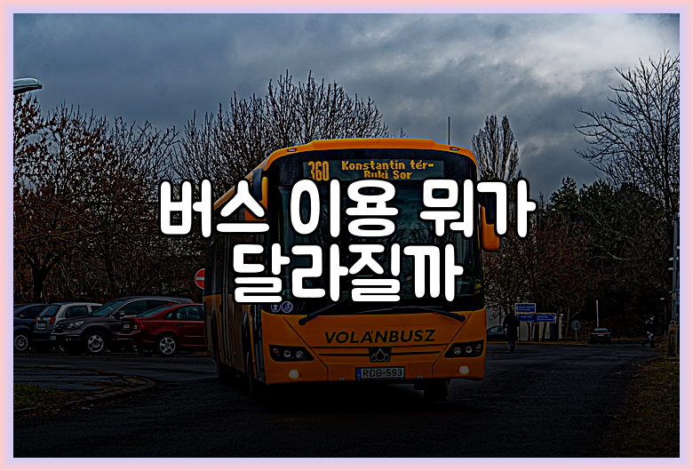 버스 이용 뭐가 달라질까