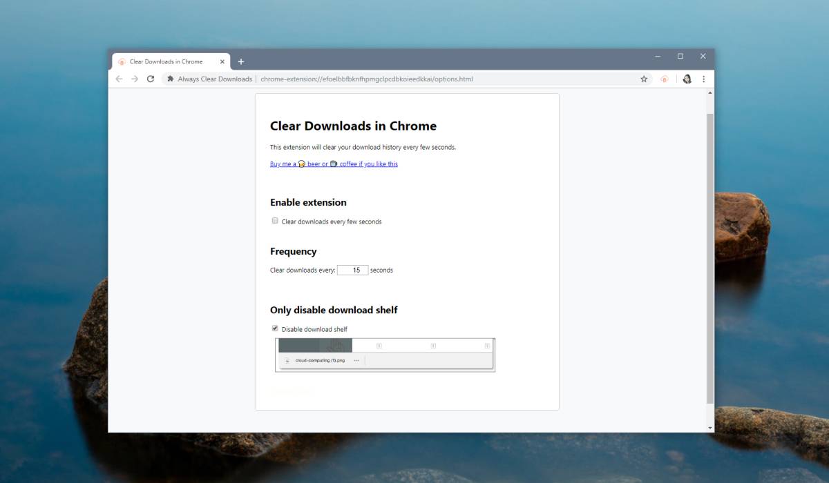 Always Clear Downloads in Chrome