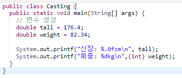  [JAVA] printf() - 형변환