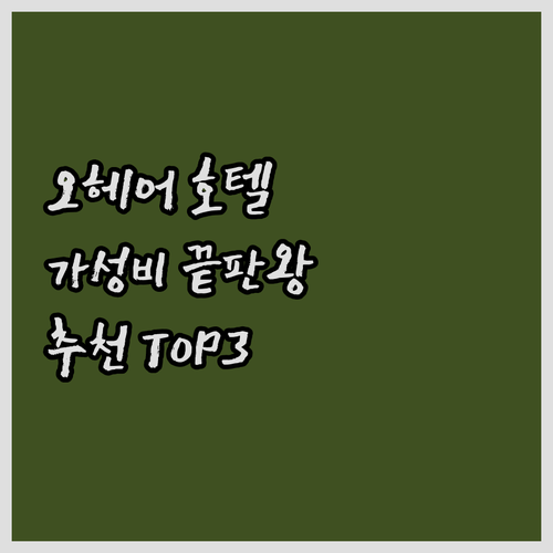 시카고 오헤어 공항 주변 호텔 장단점