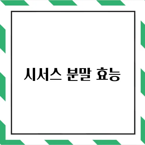 시서스 분말 효능