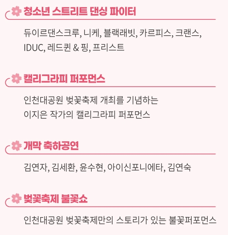 인천대공원 벚꽃 축제 일정