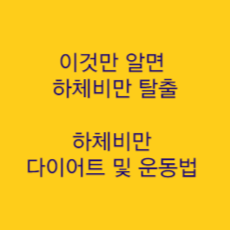  하체비만 다이어트 및 운동법 '이것만 알면 하체비만 탈출'