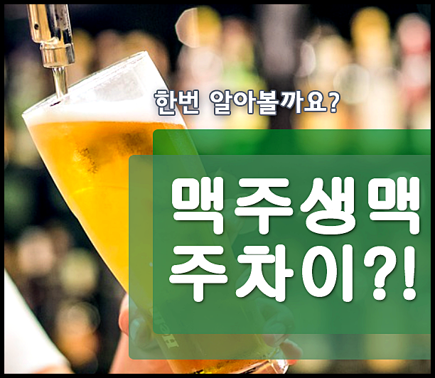  병맥주 생맥주 차이점