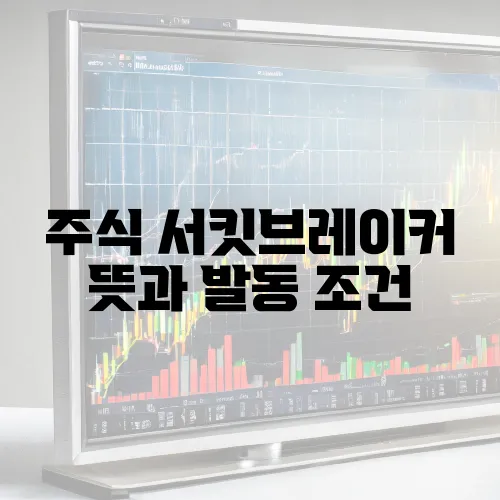 주식 서킷브레이커 뜻과 발동 조건