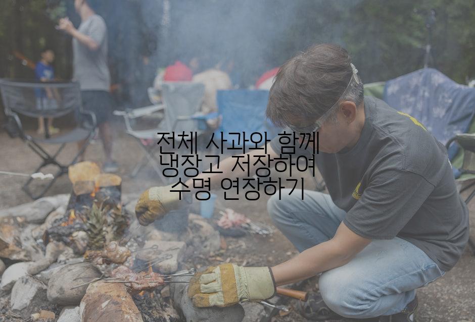 전체 사과와 함께 냉장고 저장하여 수명 연장하기