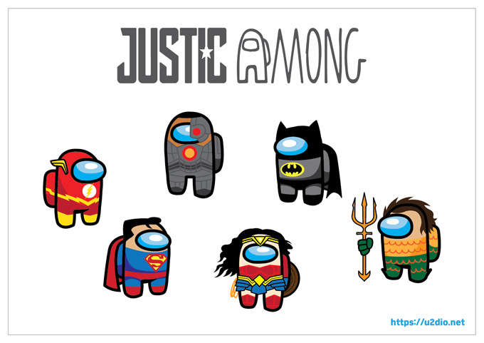 Superman, Among-us Justice league coloring pages free download
