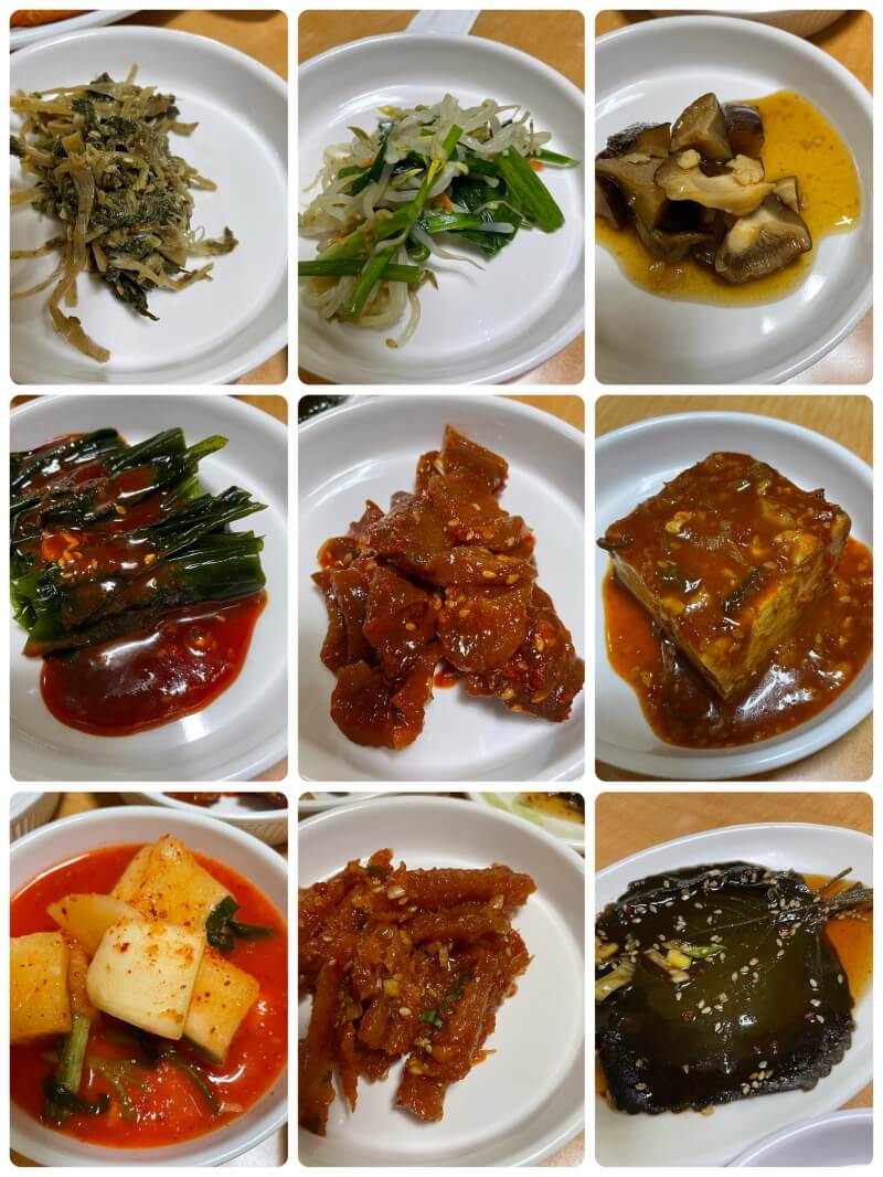 홍천 알파카월드 한식 맛집 숲속두부마을 - 찬 구성