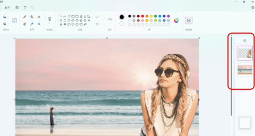 윈도우11 그림판 레이어 추가