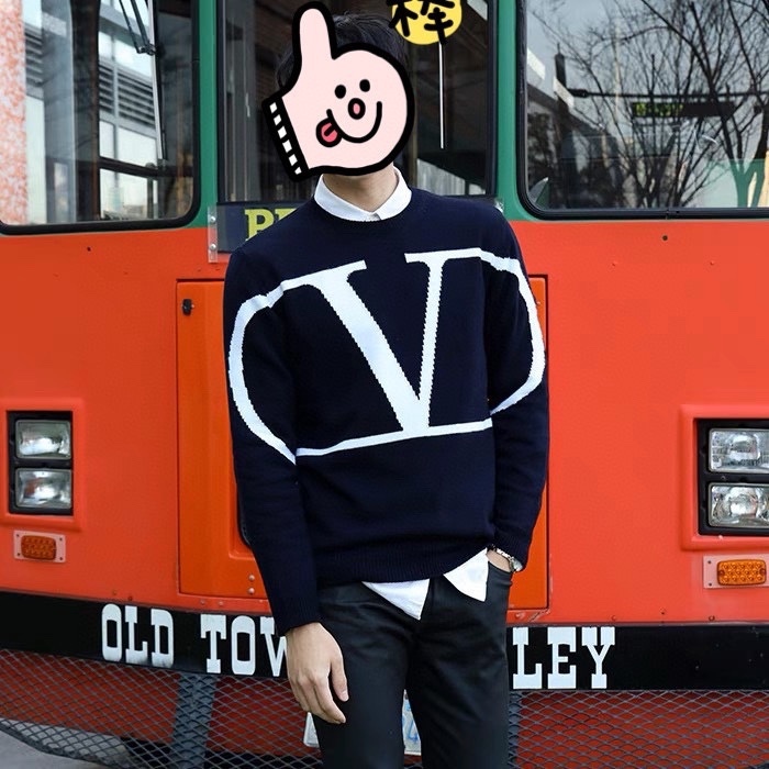  [VALENTINO] 발렌티노 V 로고 니트 스웨터 TV3KC03V5FF 671