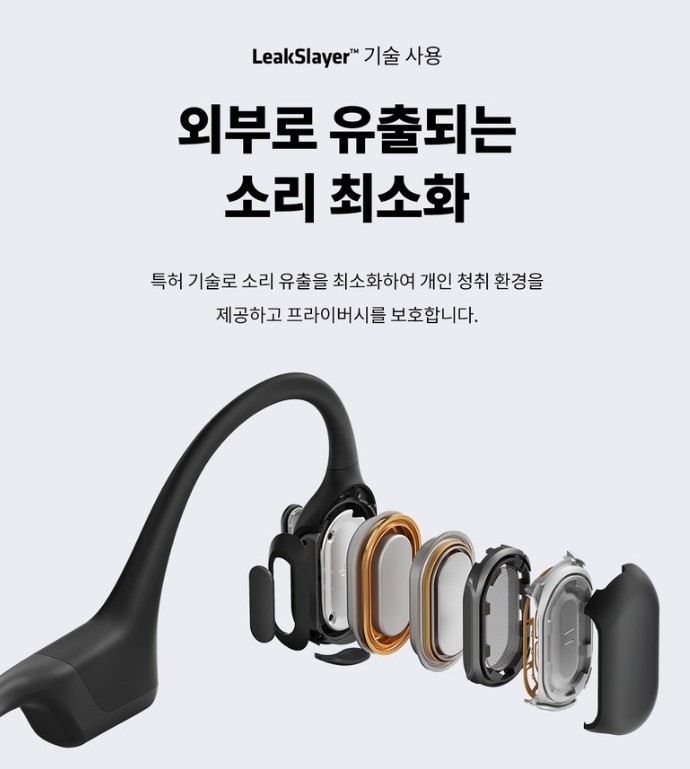 샥즈 오픈런 프로 골전도 블루투스 이어폰 S810블랙