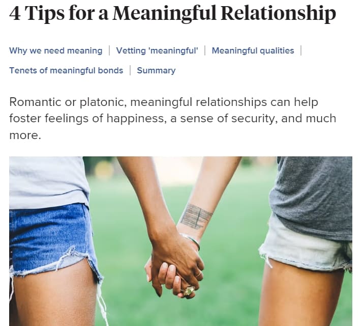깊고 오래 가는 인간관계는 ㅣ의미 있는 관계를 위한 4가지 팁 4 Tips for a Meaningful Relationship