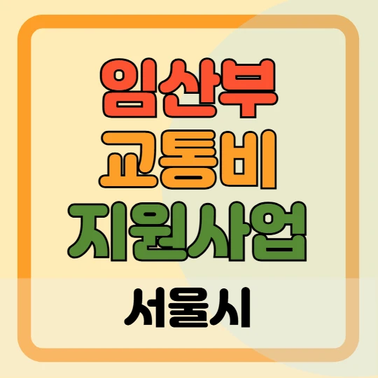 임산부 교통비 지원 신청하기(70만 원) 서울시
