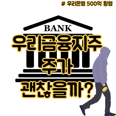  우리은행 600억 횡령, 우리금융지주 주가는?