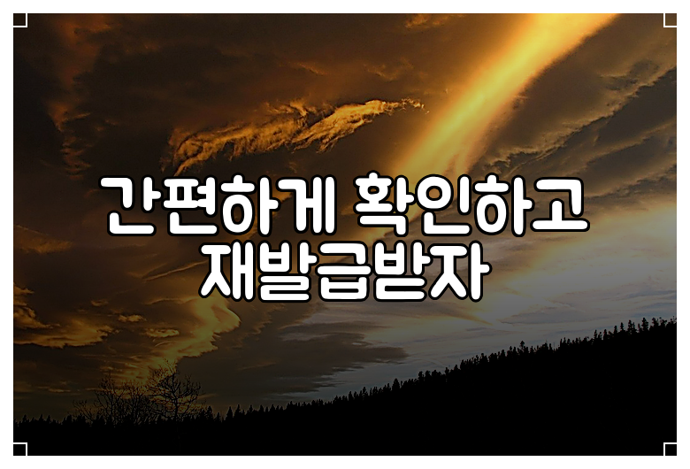 간편하게 확인하고 재발급받자