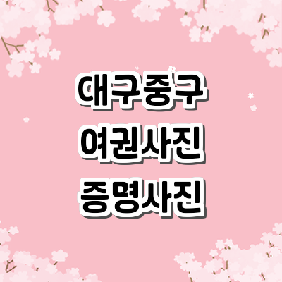 대구 중구 여권사진